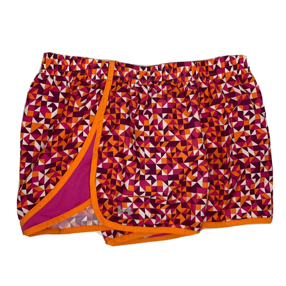 Under Armour Shorts Running Semi-Fitted Athletic Fitness Geometric Women Sz S‎